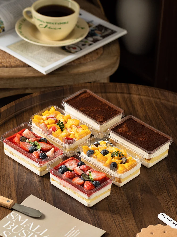 

Disposable Tirsu Cake Box Fruit Layered Soy Milk Cake Baking Sweet Dert Paaging Transparent Cover Kitchen Cooking Tools