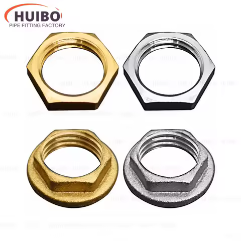 Brass Hex Lock Nuts Pipe Fitting Flange nut 1/8" 1/4" 3/8" 1/2" 3/4" 1" BSP Female Thread Hexagonal shank cap