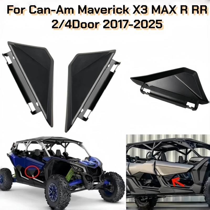 

UTV front upper door triangle panel lower door cover for Can-Am Maverick X3 MAX R RR 2/4Door 2017-2025 Half Door Insert Kit