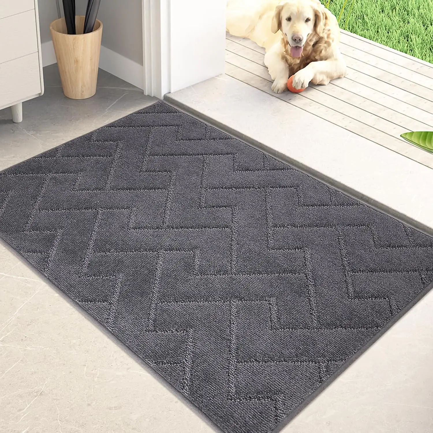 Dirt Trapping Welcome Mat Indoor Outside Doormat Entrance Entry Door Rug Blacking for Kitchen Decor Gifts Machine Washable