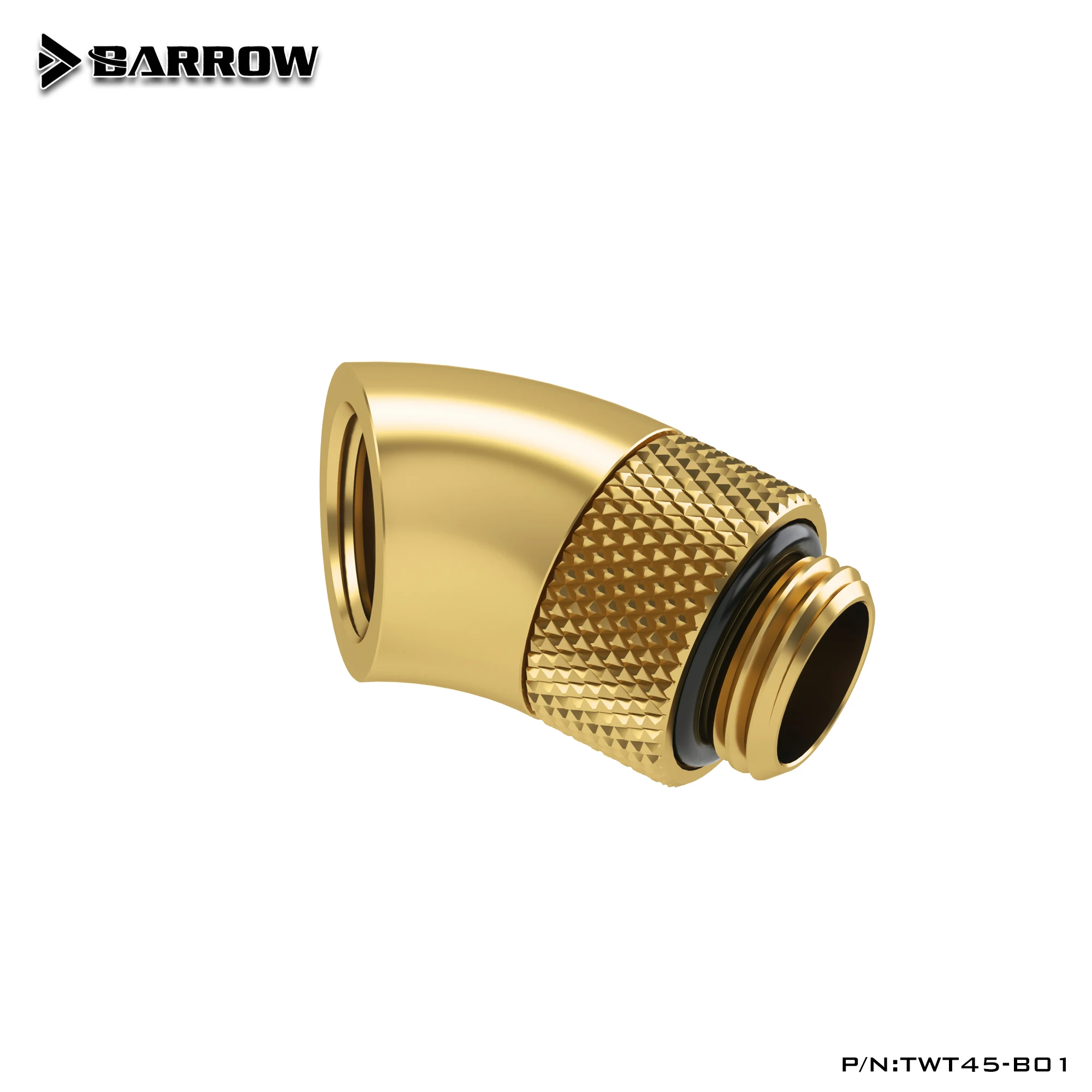 BARROWรุ่นทองโลหะFittingเชื่อมต่อคอมพิวเตอร์ใช้สำหรับWater Cooling SystemขยายFitting 45-90 สายเคเบิลอะแดปเตอร์