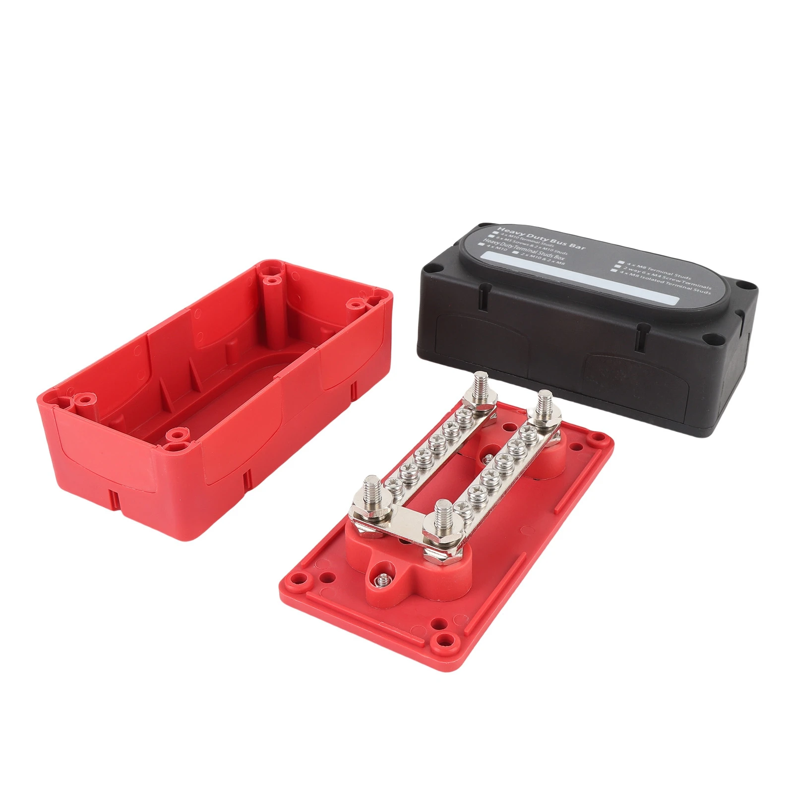 300A Marine Bus Bar Power Distribution Block Module Design with M6 Terminal Stud for Automotive Truck RV Boat Yacht Truck