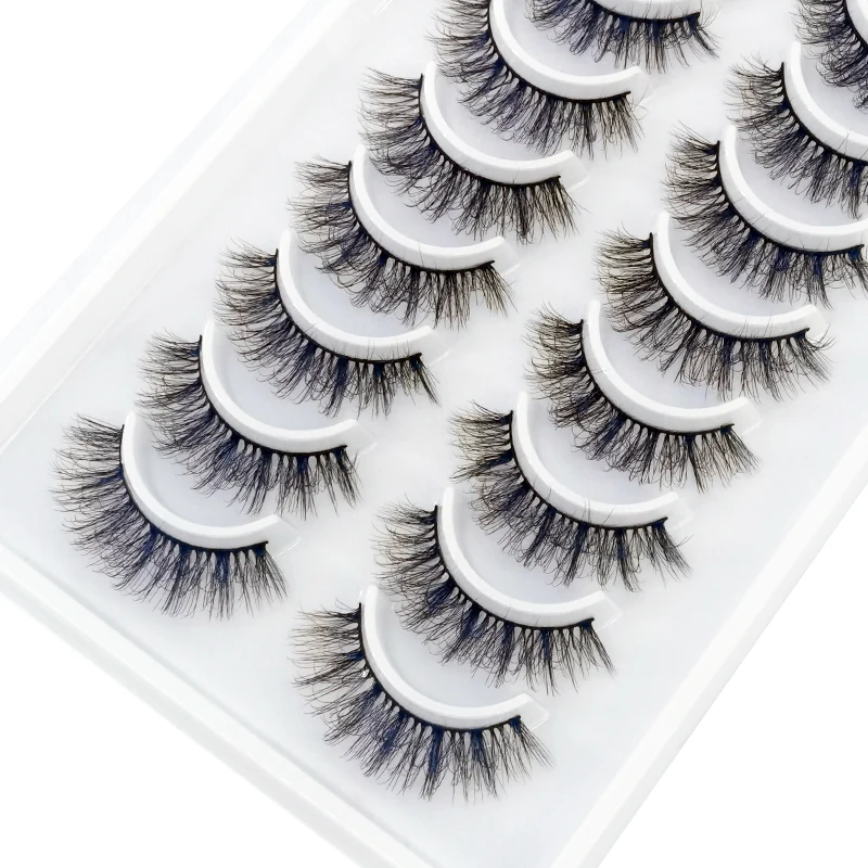 HBZGTLAD Russische Streifenwimpern, 10 Paar, 3D-Nerzwimpern, natürliche Wimpern, dramatische falsche Wimpern, Großhandel, Wimpernverlängerung – Detail 30