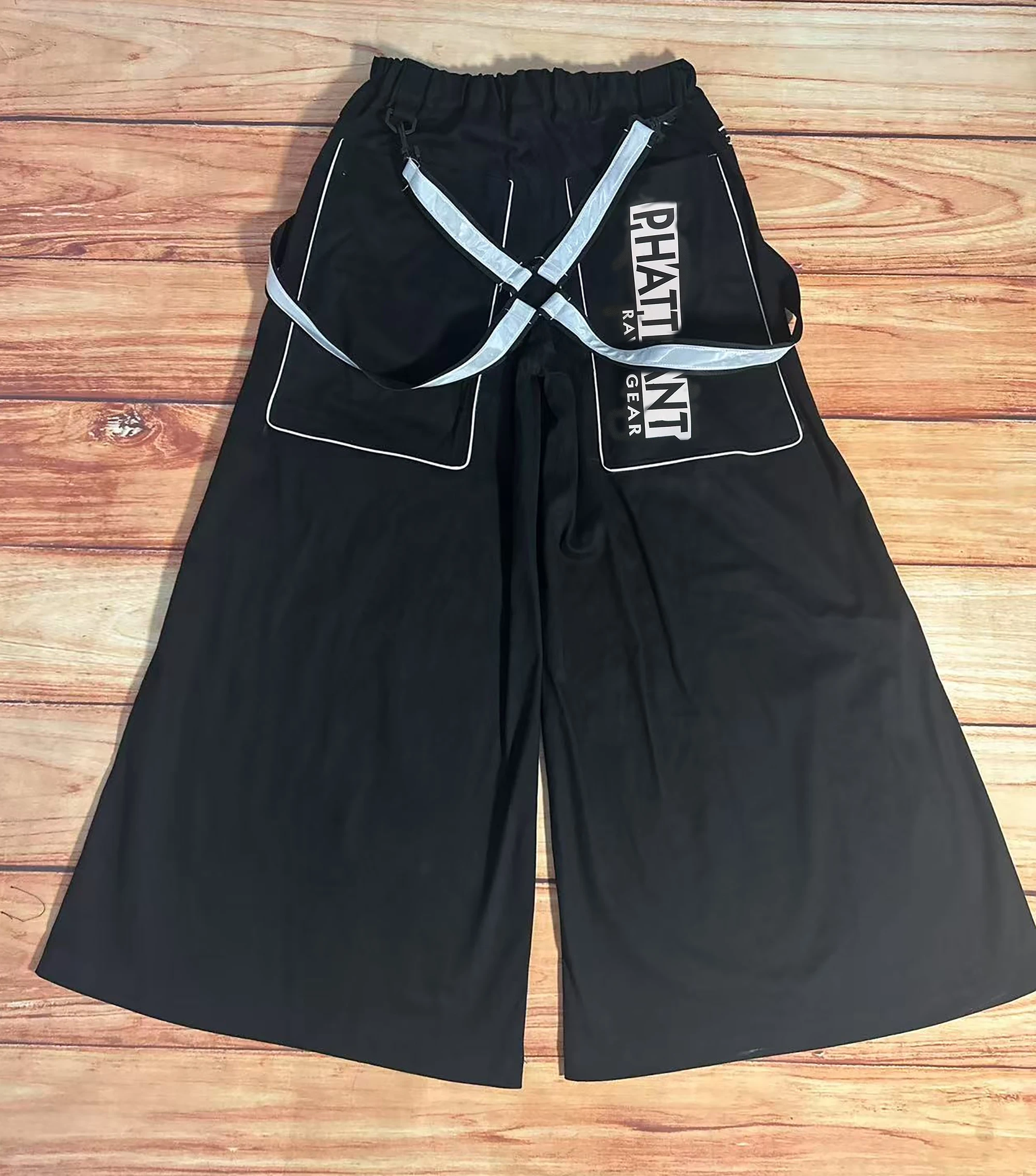 PHATTPANT Shuffle Pants Calça Phat lisa preta sem acabamento