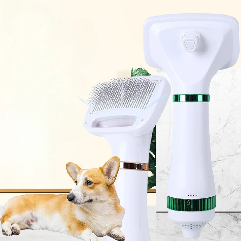 2-in-1 Dog Hair Dryer Combs Adjustable Speed Temperature Cat Dog Grooming Hair Dryer Comb Brush Low Noise Pet Products