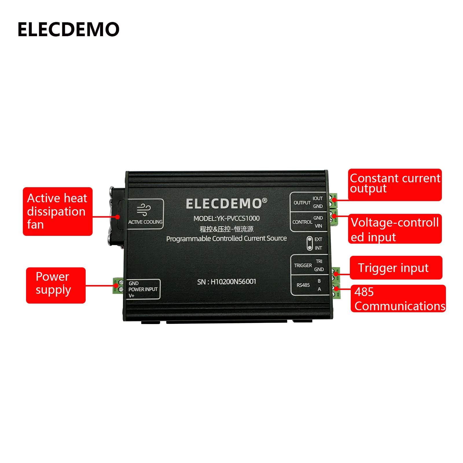 Sumber arus konstan yang dapat diprogram, sumber arus yang dikontrol tegangan, driver LED presisi tinggi 0-1A, driver laser, konstan
