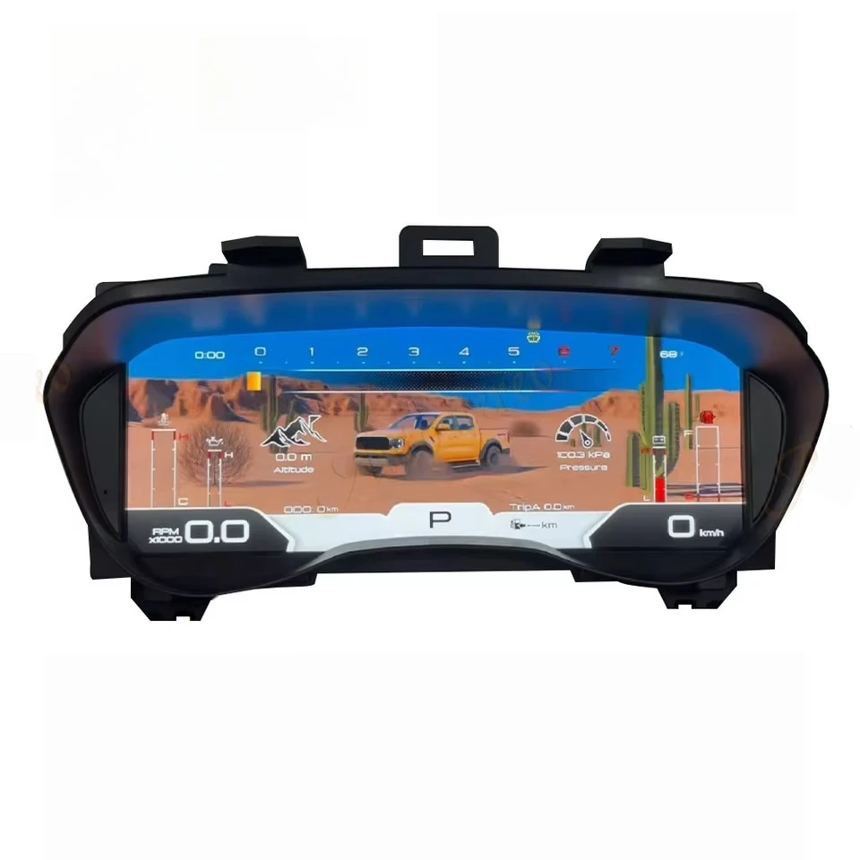 12.3 Inch Digital Cluster for Fd Ranger Pickup 2016-2024 LCD Instrument Panel Speedometer Odometer Dashboard Meter Display
