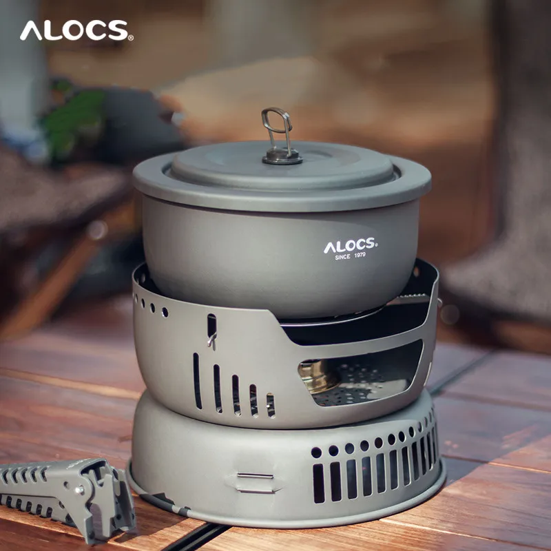 Outdoor Camping Alcohol Stove Set ALOCS 2-3 People Camping Picnic Set Pot CW-C05 Outdoor Windproof Set Pot