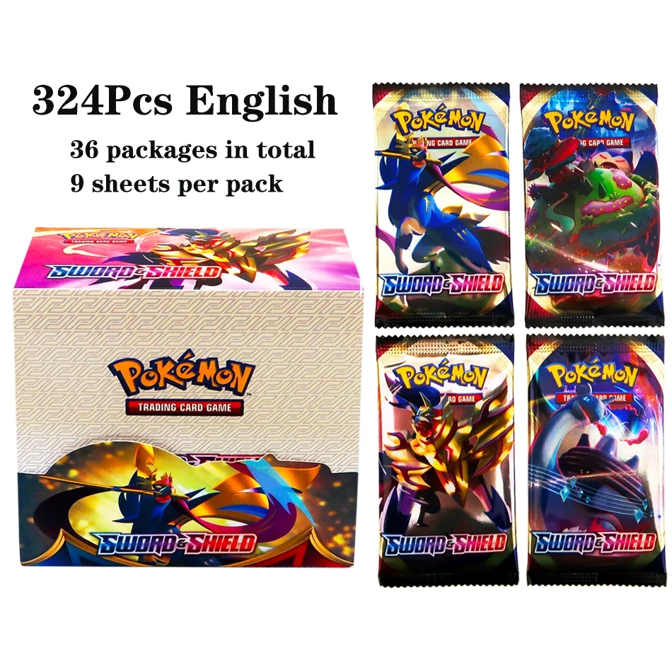 324 stks Pokemon TCG: Sword & Shield-Fusion Strike Booster Display Box (36 Packs) Board Game Card DESTINED RIVALS Stellar Crown