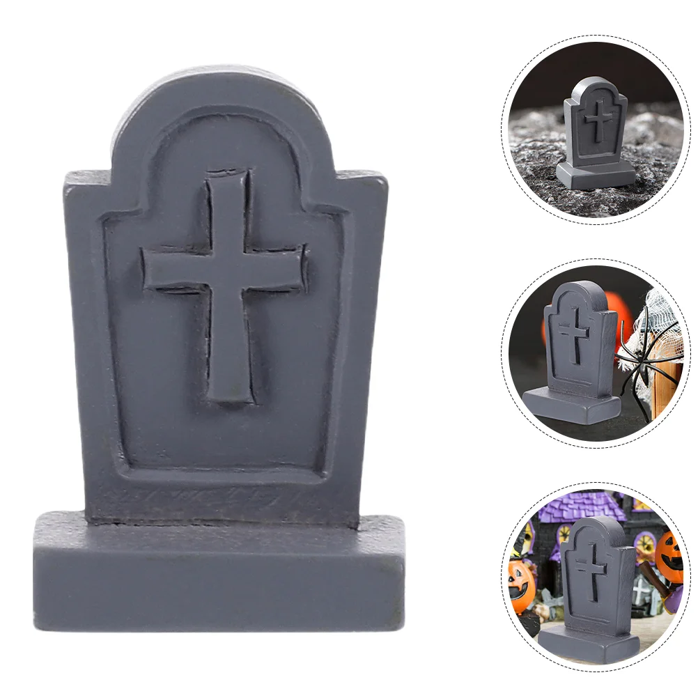 20 Pcs Micro Landscape Tombstone Yard Tombstones Prop Graveyard Accessories Shape Adornment Headstones Resin Miniature