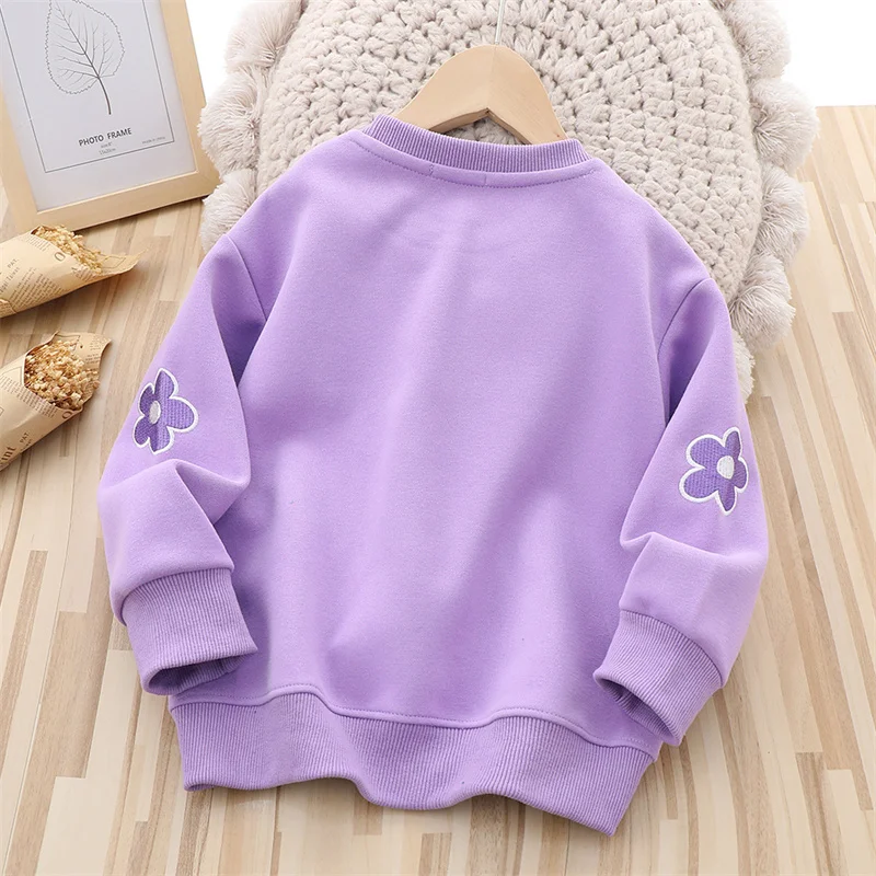 Girls Hoodies Sweatshirts Cotton Tops Overcoat 2023 Dazzling Spring Autumn Windproof Kids Long Sleeve Children's Clothing