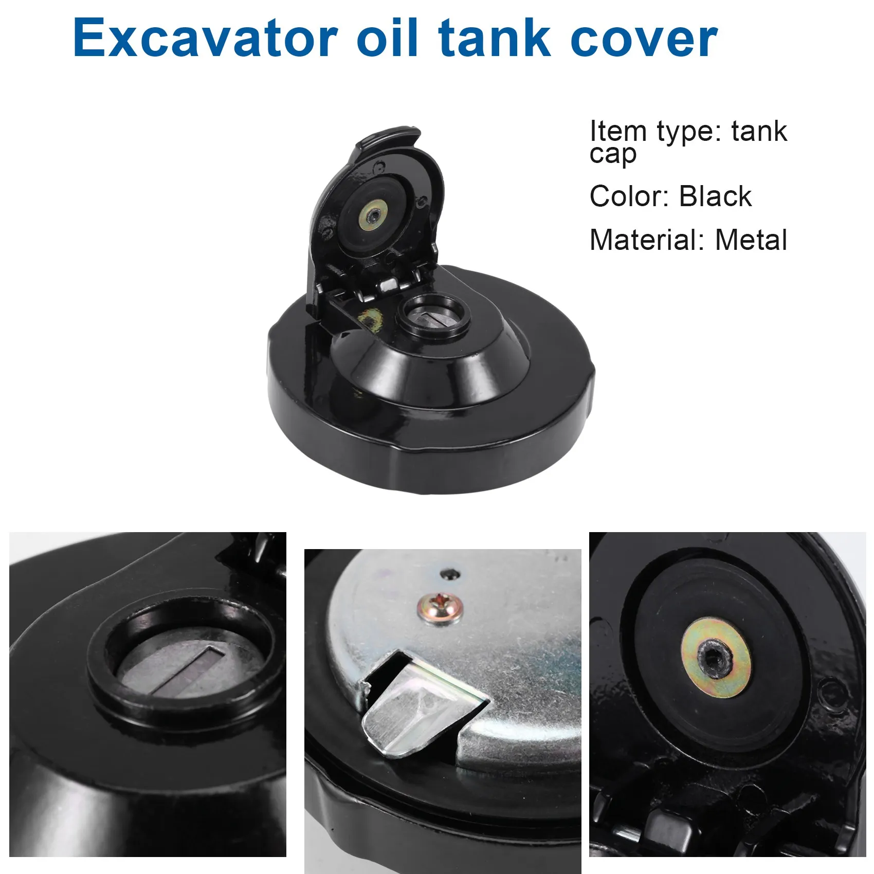

A95E-Excavator Fuel Tank Cap With 2 Keys For Takeuchi Excavator Track Loader Excavator Accessories 15521-00500