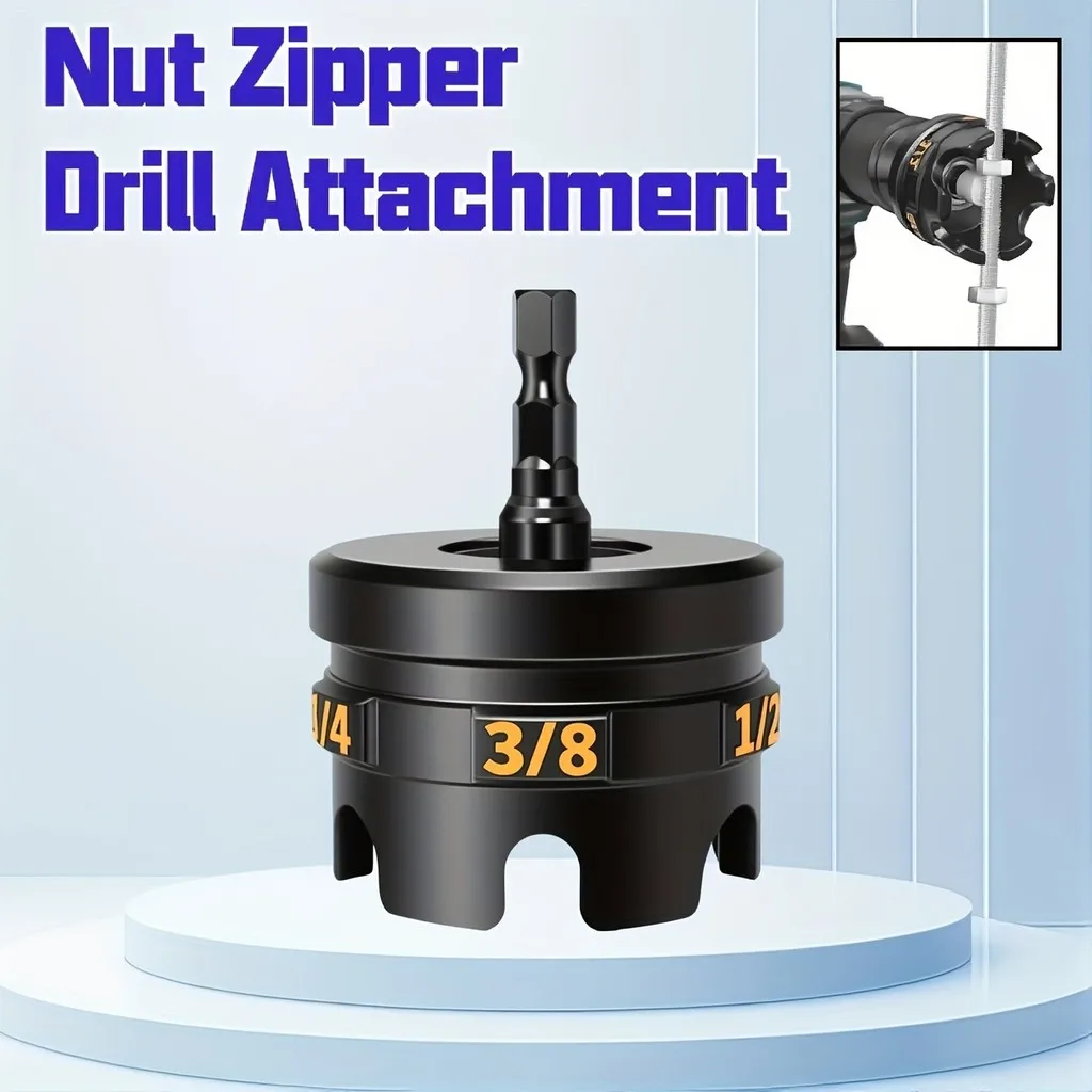 

1pc Heavy-Duty Nut Remover/Bolt Extractor - Hex Shank Drill Fit, 3 Sizes, Drill Bit Not Included