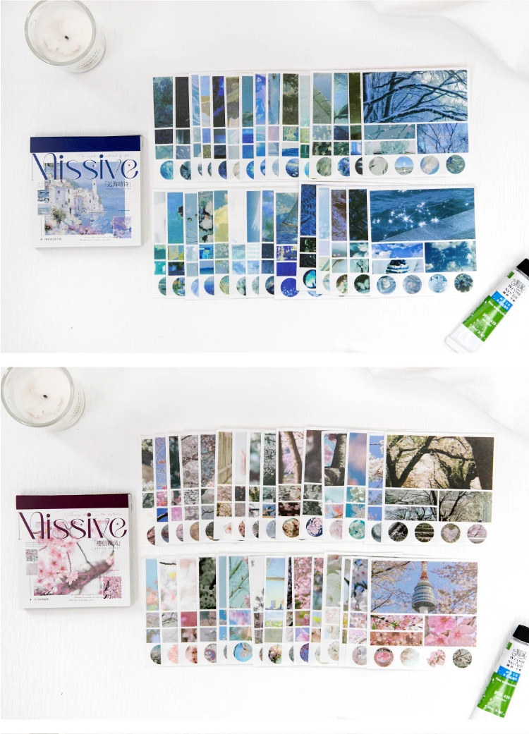 Journal GO 40 Stück Landschafts-Sticker für Scrapbooking, Dekoration, Handgemachte Collage, Junk Journal, Tagebuch, Hintergrundpapier – Detail 7