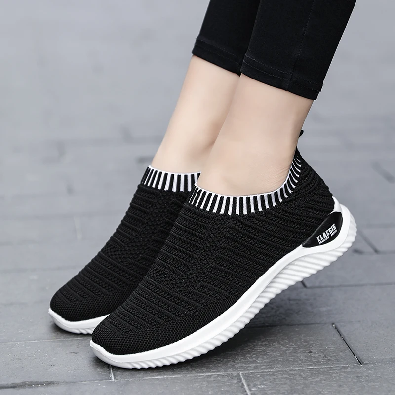 

Tenis Feminino Woman Tennis Shoes Slip-on Ladies Light Sports Shoes Female Sneakers Breathable Women Flats Outdoor Walking Shoes