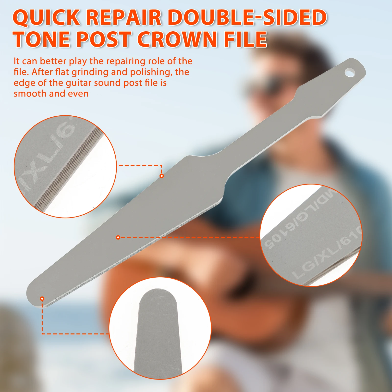 ملف الغيتار الحنق مزدوج الجانب الحنق تتويج ملف Luthier أداة إصلاح لملحقات الغيتار الصوتية الكهربائية مع فرشاة نظيفة 2025 #4