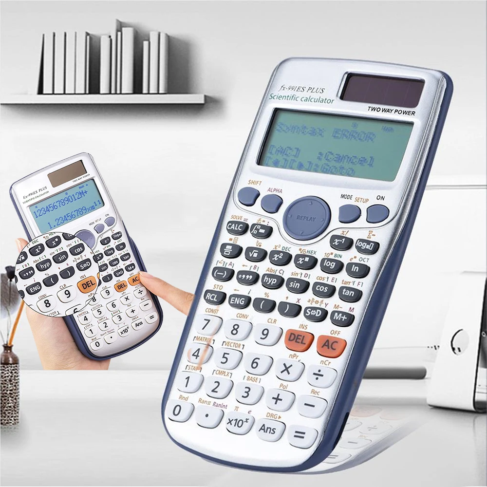 Original Scientific Calculator 417 Functions Engineering For College and Business Office Battery