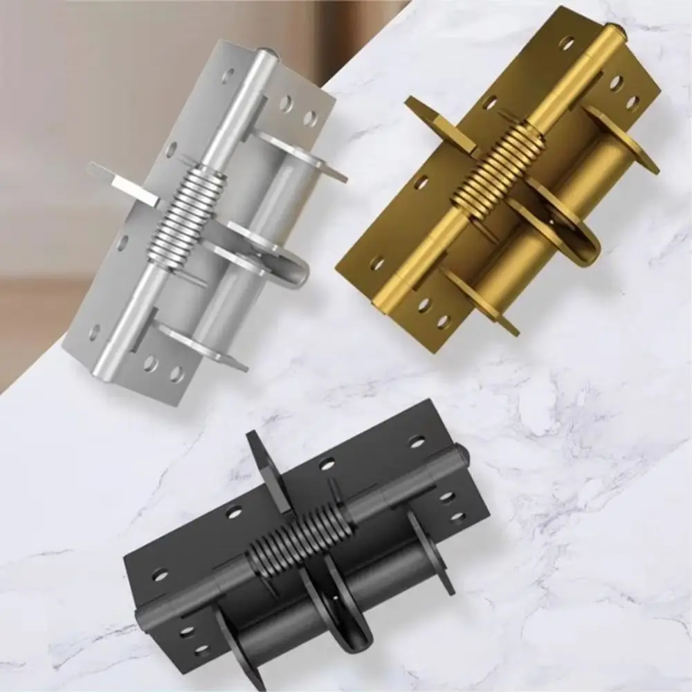 90 Degree Door Closer Self-Closing Right Angle Automatic Closing Hinge Rebound Positioning Invisible Door Spring Hinge