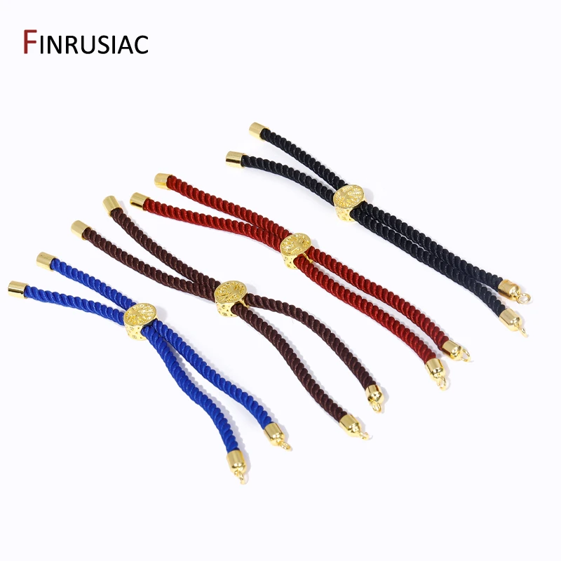 2/4/6PCS Adjustable Braided Rope Chain For Bracelet Making, DIY Cord Chain Semi-finished Accessories Jewelry Findings Wholesale