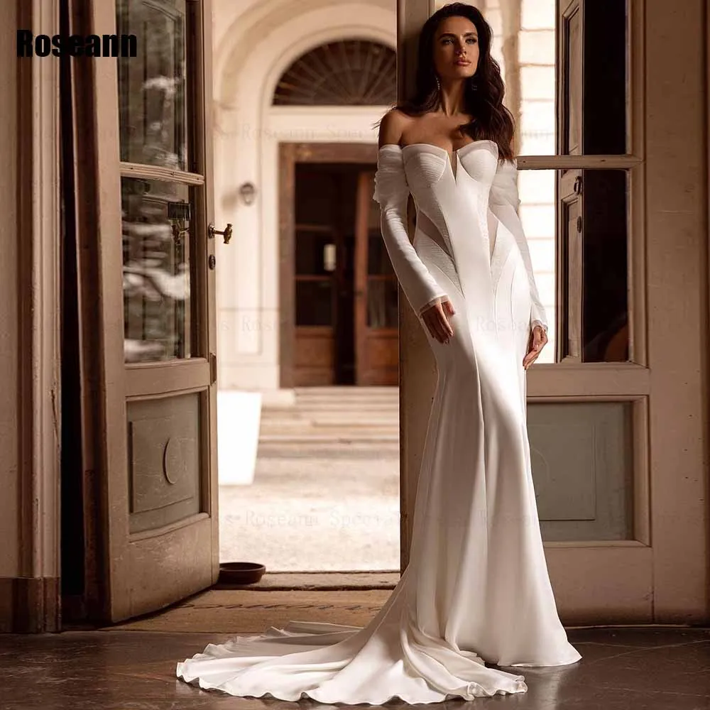 

Exquisite 2024 New Mermaid Wedding Dresses Full Strapless Draped Pleat Bride Dresses Brush Train Floor Length robe de mariée