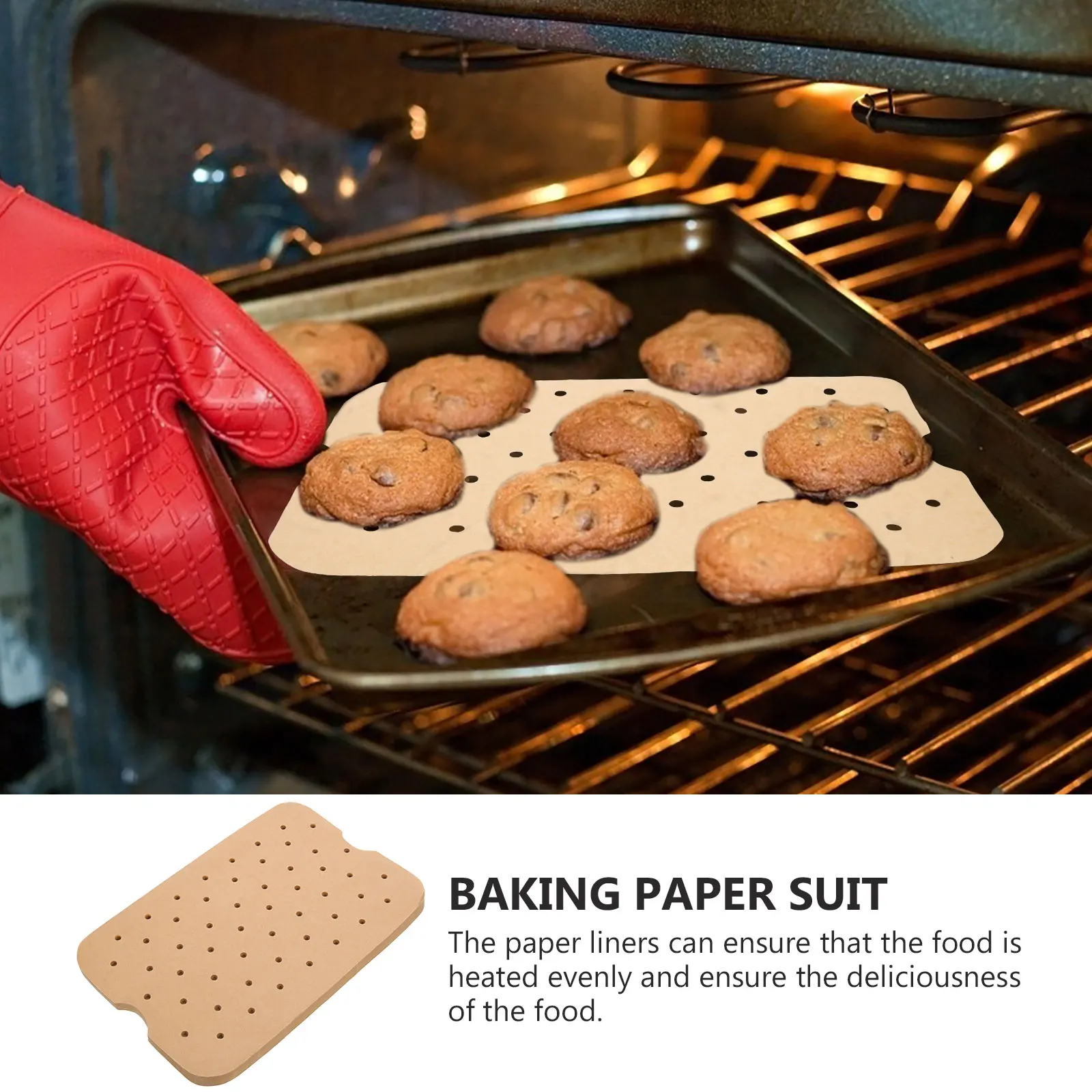 

200pcs Air Fryer Paper Liner Nonstick Perforated Oil-Proof Disposable Baking Pan Liner For Airfryer Use Kitchen Bakeware