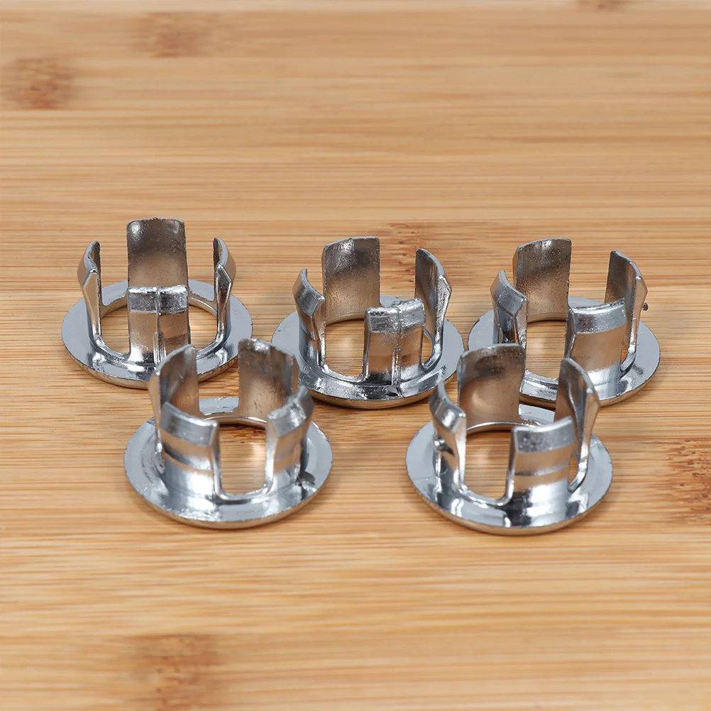 20pcs Overflow Ring for Sink Basin Bathroom Kitchen Accessories Hollow Edge Smooth Non Scratch Easy Install Drain Plug