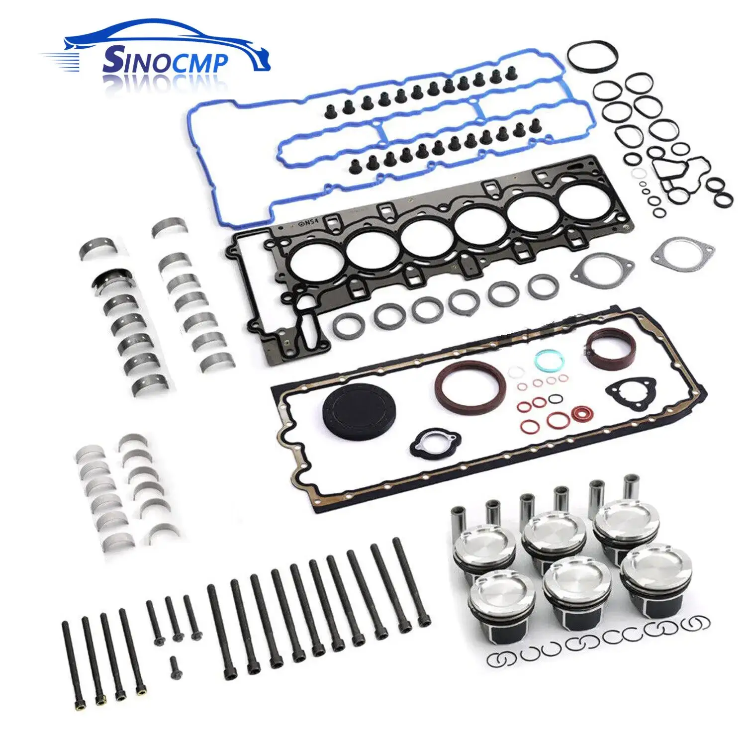 

Engine Overhaul Pistons Seals Kit W Bearings Head Bolt 11257612982 11247576714 11127555310 For BMW 325i 525i Z4 E90 E89 N52B25