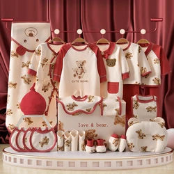 20/22/24/26 Pieces Newborn Clothes Baby Gift Pure Cotton Set 0-6 Months Autumn And Winter Kids Suit Unisex Without Box