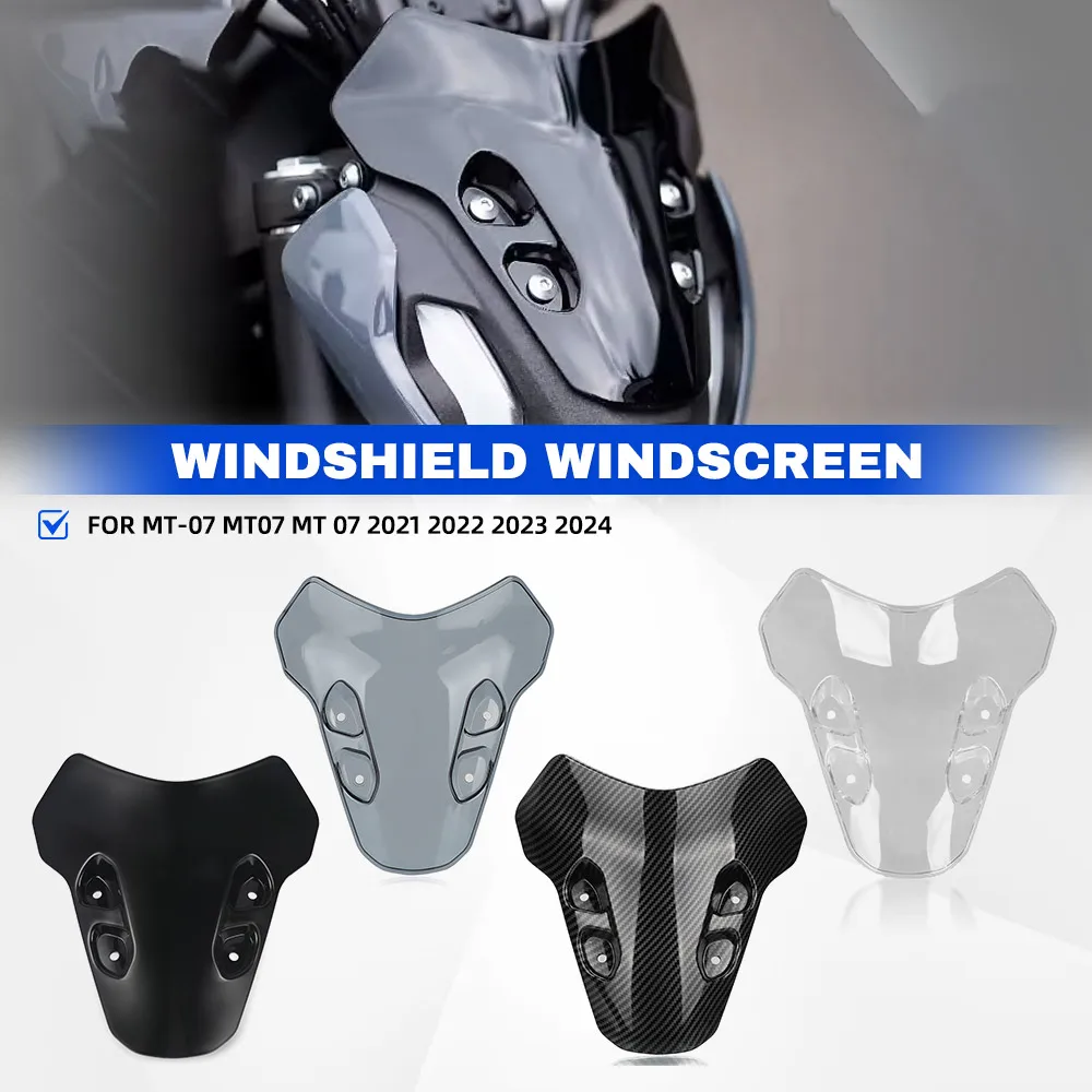 

For YAMAHA MT-07 MT07 MT 07 2021 2022 2023 2024 Accessories Front Windshield Windscreen Windproof Air Wind Screen Deflector