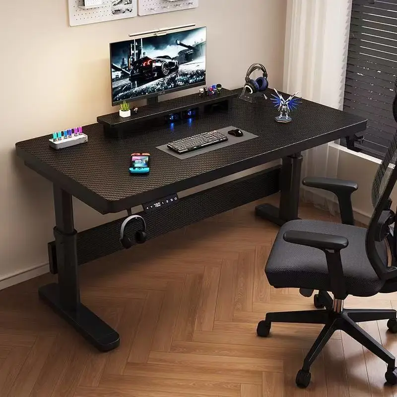 

Electric Standing Computer Desk Adjustable Stand Up Button Controller Ergonomic Computer Desk with Splice Board for Home Office