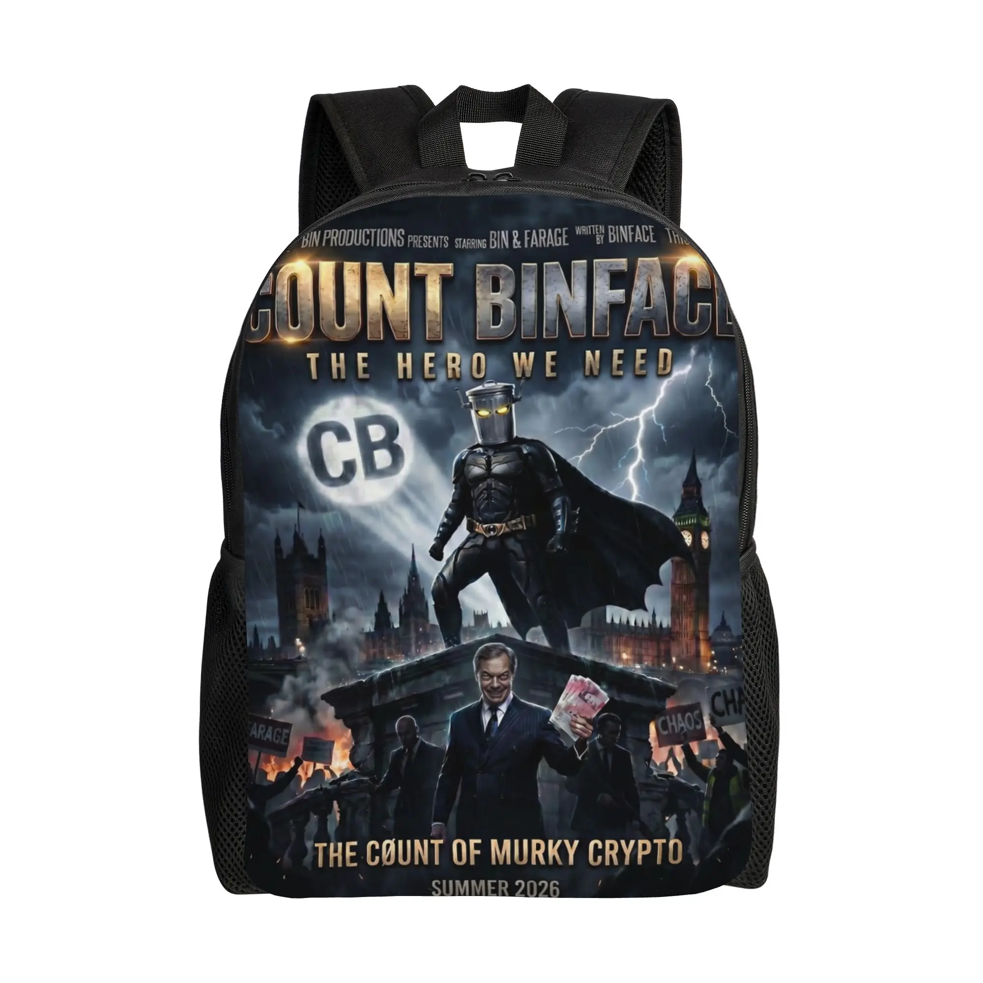 Count Binface The Hero We Need Clacton By-Election Teenage Backpack Student  Daypack for Men Women Laptop Computer Canvas Bags