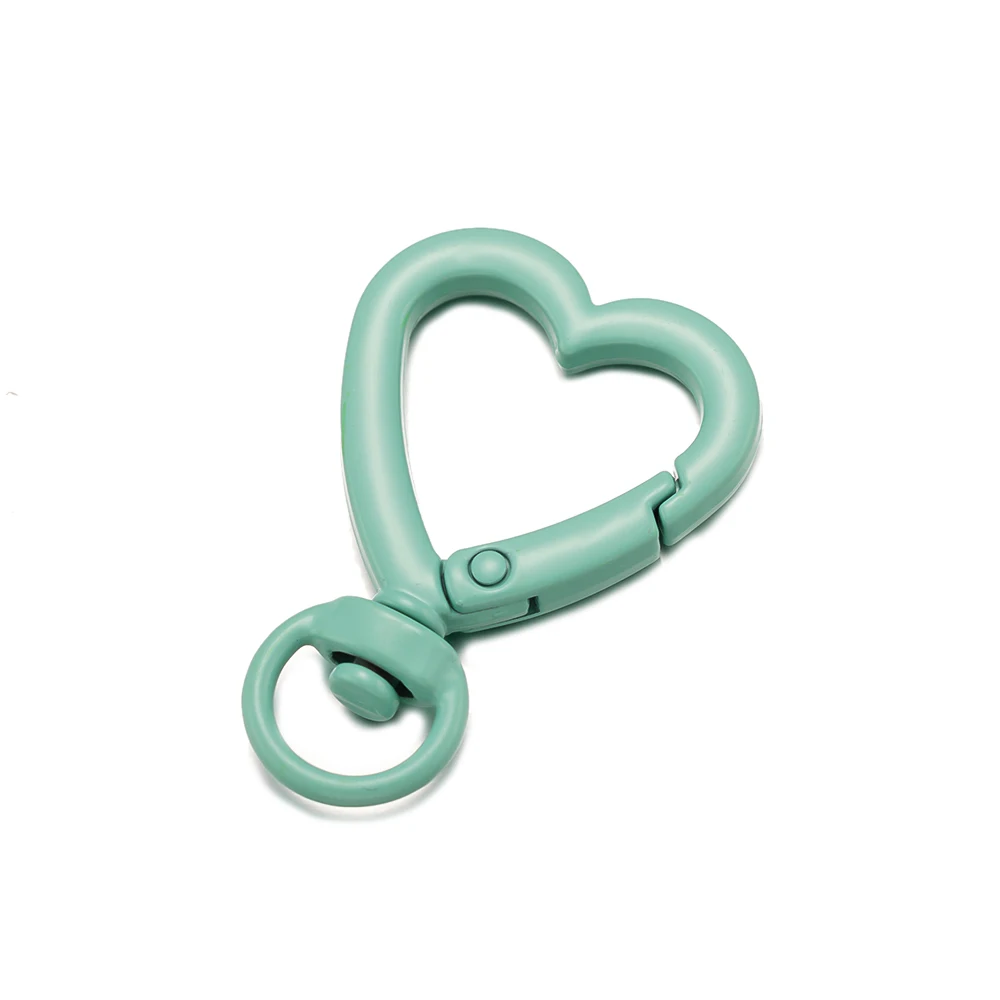 5pcs Metal Heart Swivel Lobster Claw Clasp Trigger Spring Keyring Buckle Snap Hook for DIY Keychain Jewelry Making Bag Accessory