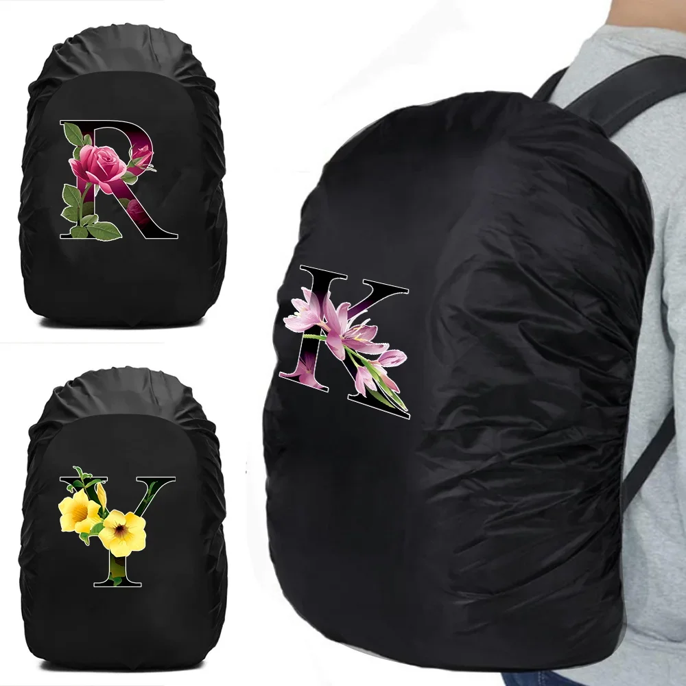 Backpack Rain Cover Waterproof Outdoor Back Pack Dustproof Cover  Case Bag 20-70L Protection Cover Flower-color Series