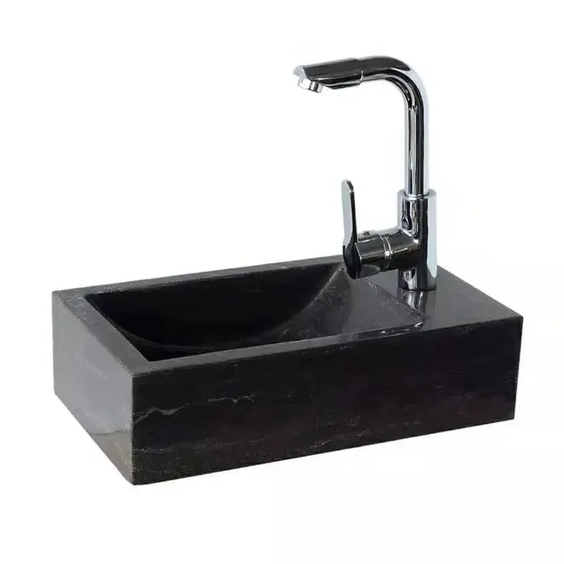 grey stone small, square modern gray hanging basin, Nordic small size, mini small wall-mounted washbasin.