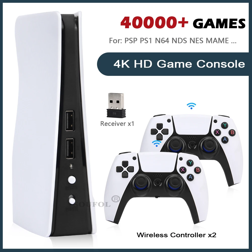 

New GB-5 Retro Video Game Console TV Game Box 5 HD-out Bulit-in 40000 Games Simulator for PSP/PS1/N64/NAOMI/ARcade