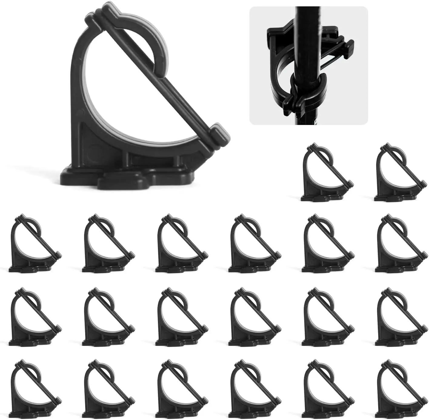 

Fishing Rod Rack Clips Kit for Custom Garage Rod Holders or Pool Cue Rack