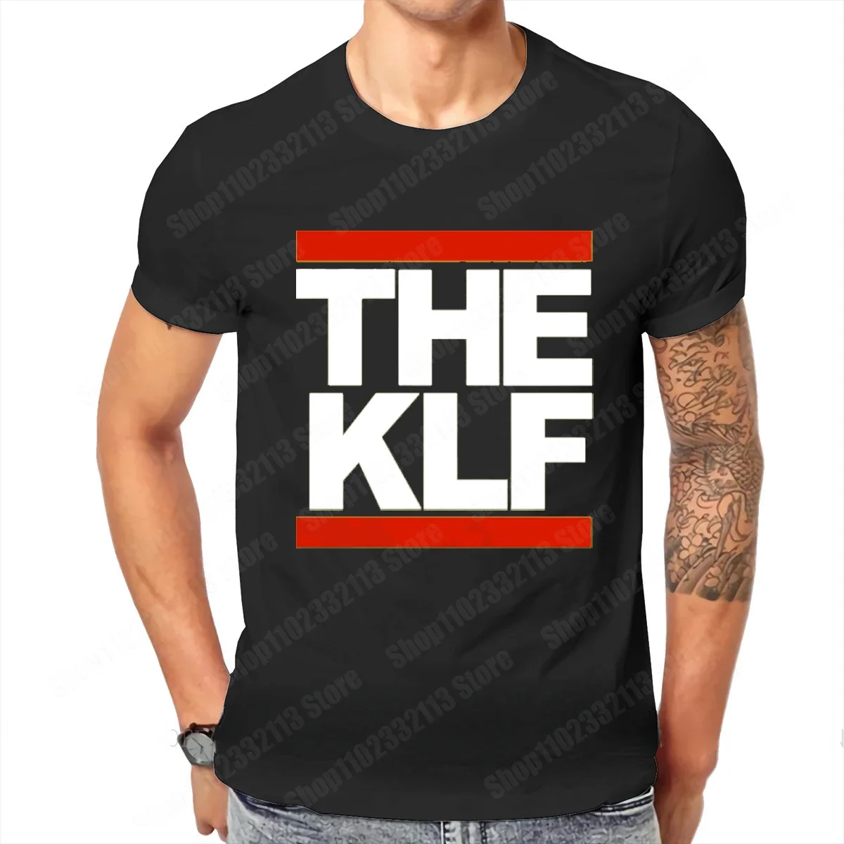 Retro in the 1980s KLF Its Grim Up North Vintage Grunge Streetwear Men T-shirt Fashion Print Short Sleeve Tshirts