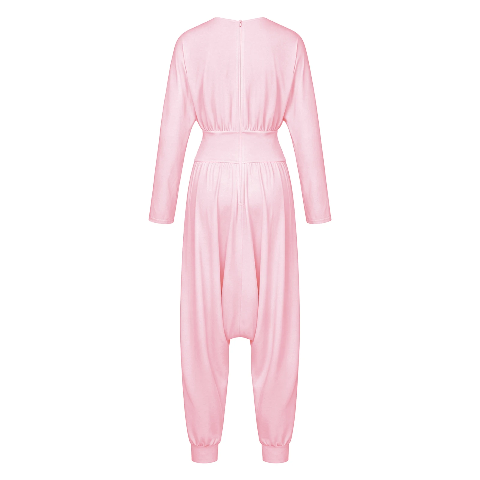 Women Adaptive Jumpsuit Nursing Homewear Baggy Long Sleeve Elastic Waist Bodysuit for Casual Daily Life Special Needs Pajamas view 5