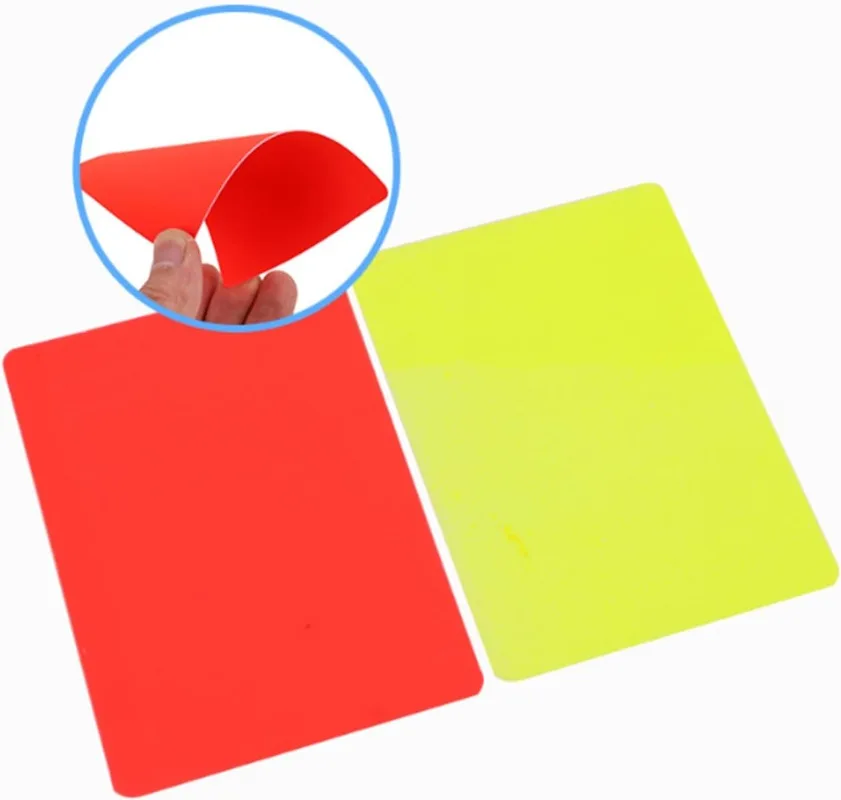 Football Soccer Referee Card Sets Warning Referee Red and Yellow Cards with Wallet Score Sheets Notebook Judge Accessories