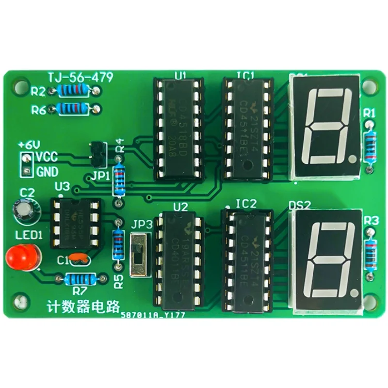 0-60 secondi Timer di conteggio cronometro semplice Kit fai da te digitale Kit di componenti elettronici per circuiti stampati