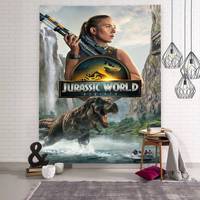 J-JurassicS Movie World Rebirth Flag Camping Party Banner Decoration Outdoor Picnic Party Art Hanging Home