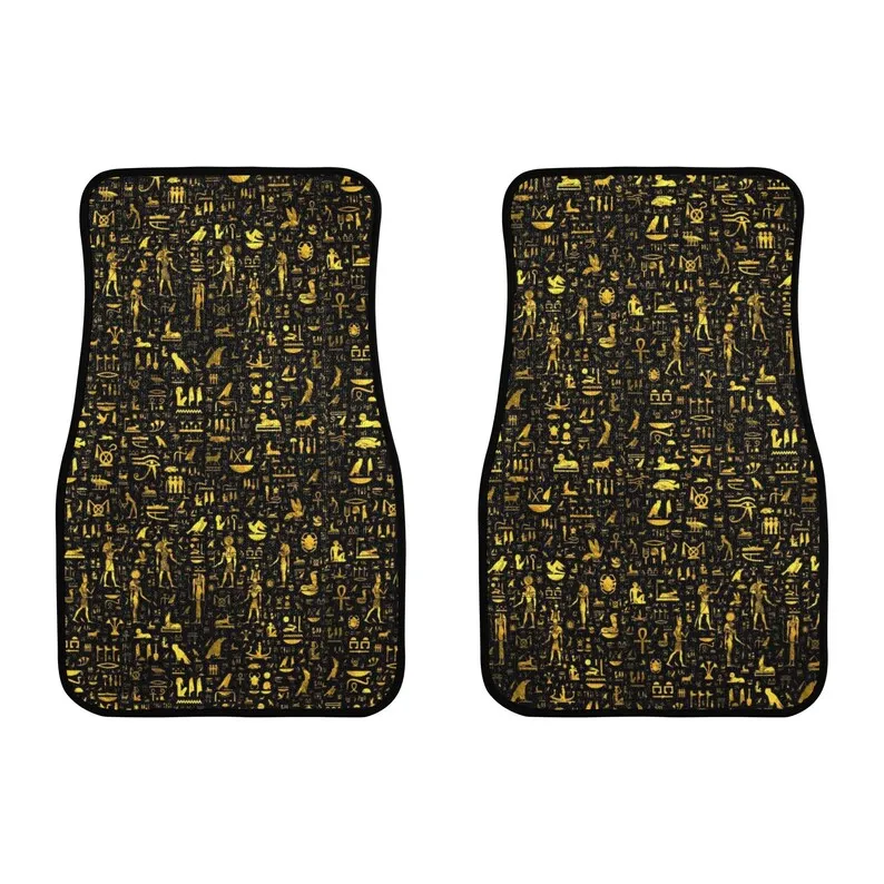 Egyptian Hieroglyphs Floor Mats for Front and/or Back Floorboards, Ancient Egypt Car Decor