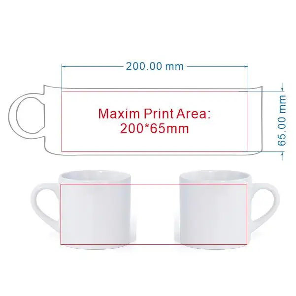 175ml Small Coffee Mug DIY LOGO Photo Text Customized Pattern Picture Design 6 oz Mini Size Ceramic Cup Cute Shape