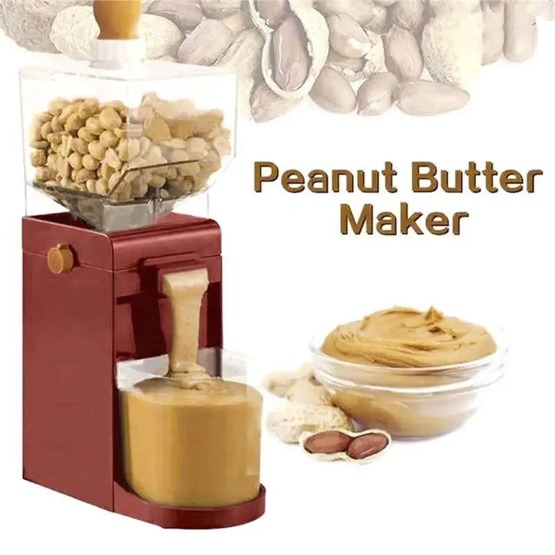 B51CNEW! Sesame Sauce Mill Peanut Butter Maker Home Electric Grain Grinder Anti-Slip Nut Butter Machine For Groundnut Almonds(UK