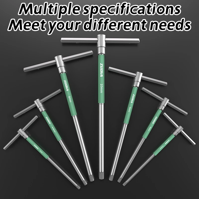 

Т-образный шестигранный ключ Хромированный Т-образный ручной инструмент Удлиненный Т-образный торцевой ключ T/L 2/2.5/3/4/5/6/8/10 мм Отвертка Torx