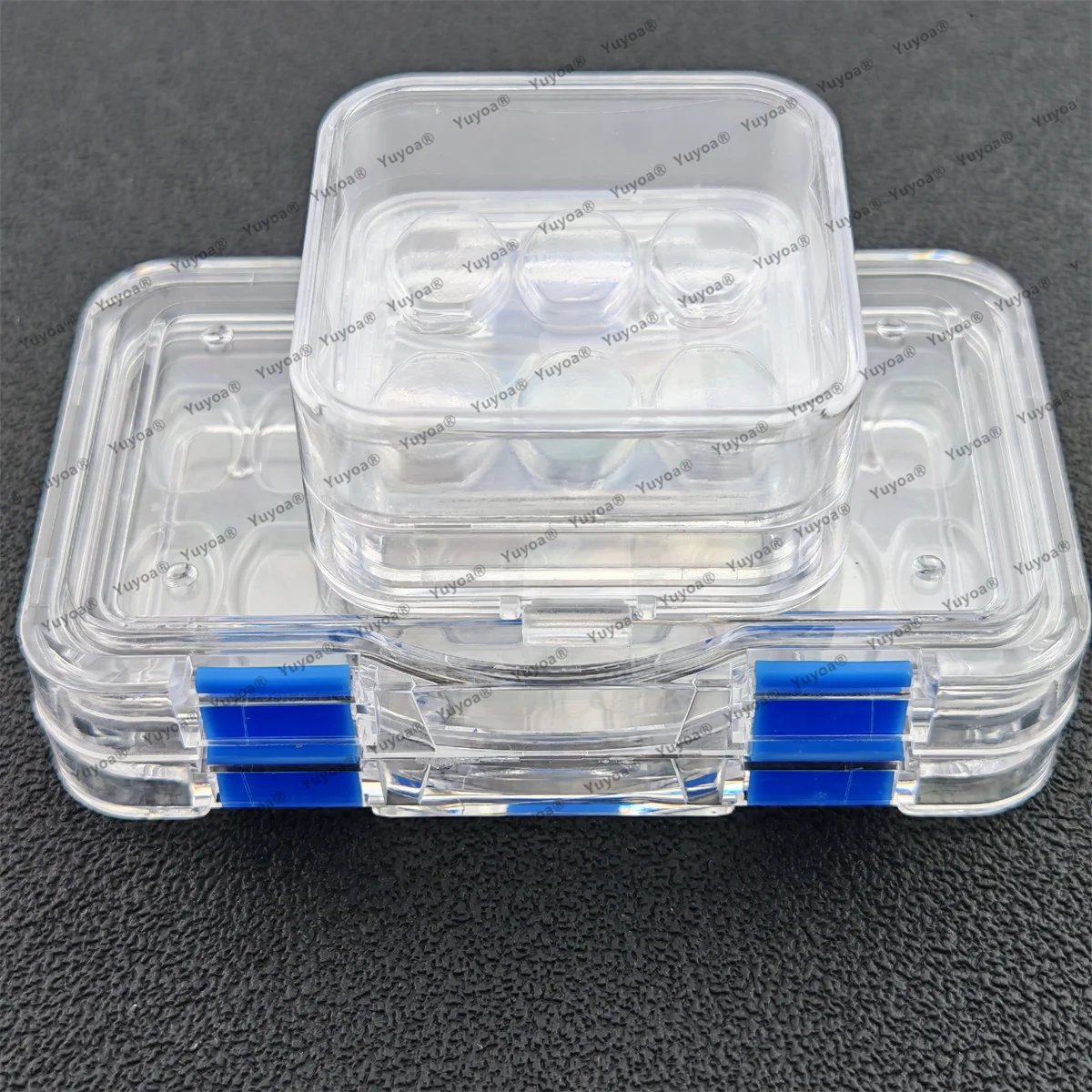 10/30pcs Dental Veneers Storage Box With Film Denture Box Membrane Tooth Box With 6/16 Hole Dentistry Materials Technician Tools