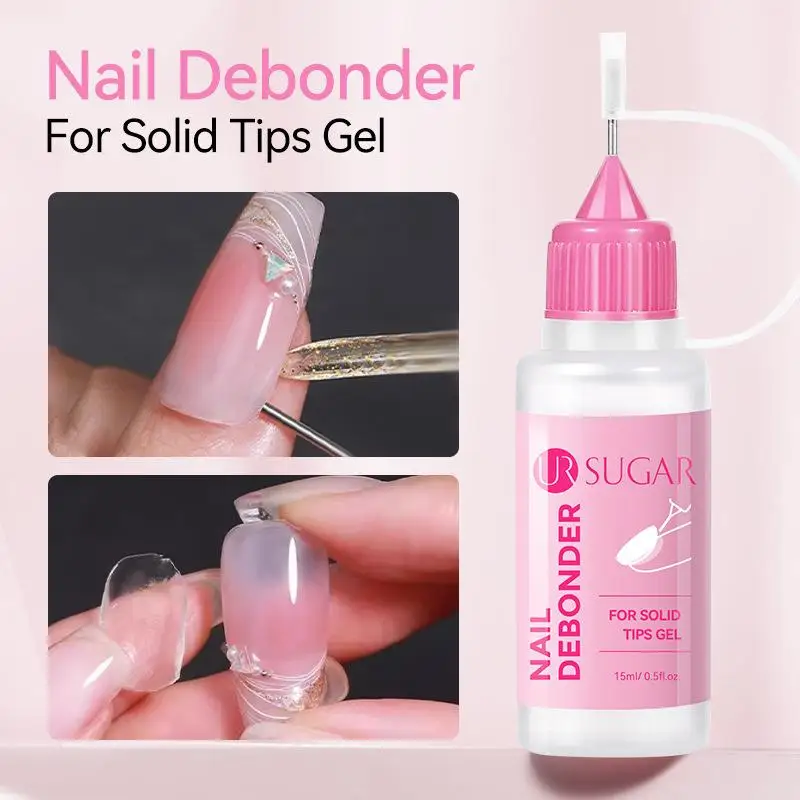 SUSU 15ml Remover For Solid Tips Gel False Nail Tips Solid Adhesives Gel Remover Press On Nails Gel Fake Tips Remover Tools