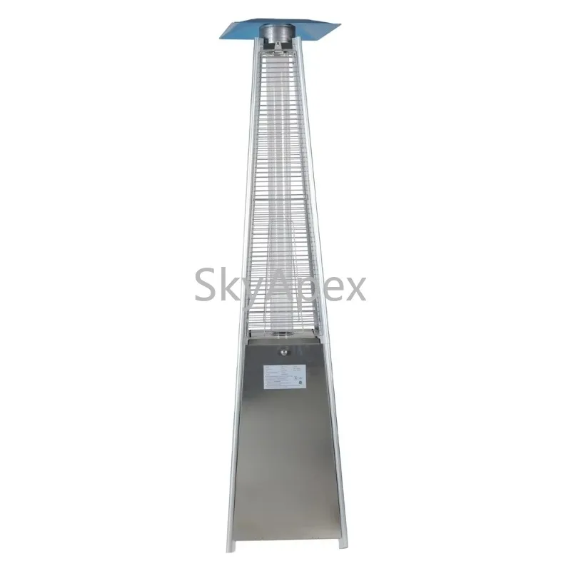 Outdoor  Stainless  Steel  Garden  Flame  Pyramid Patio Heater Standing Propane Heater with Excellent Visibility From All Angles