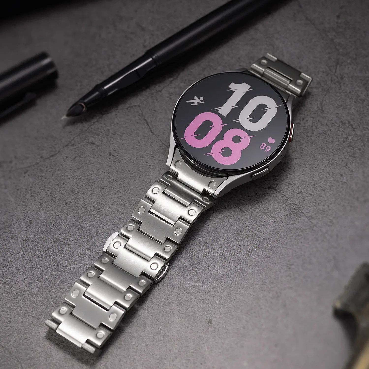 Pulseira de metal para samsung galaxy watch 7 6 5 4 44mm 40mm pulseira de liberação rápida de aço inoxidável galaxy 6 4 clássico 47mm 46mm 43mm