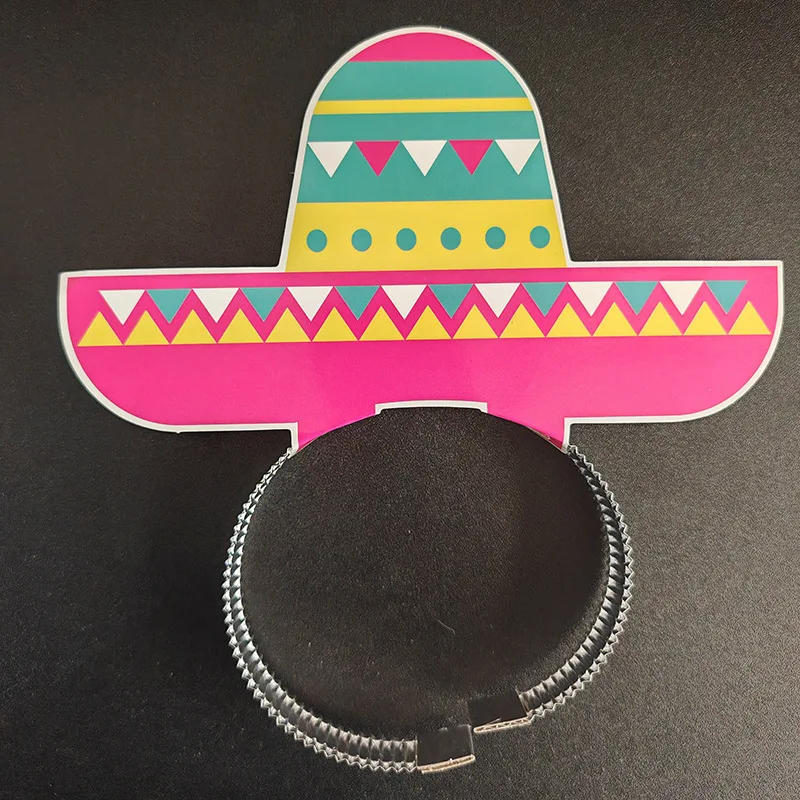 6 stks/zak Party Thema Papieren Hoofdband Hoed Dress Up Fotografie Props Kinderfeest Feestdecoratie Papieren Hoofdbanden Kids Gift
